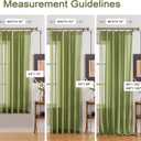 Pinch Pleated Sheer Curtains 80 Inches Long Light Filterring Sheer Semi Voile Drapes Pinch Pleated Curtains for Living Room Bedroom(Loden Green, 42 W x 80 L, 2 Panels)