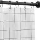 Shower Curtain Rod Tension - Never Rust No Drill Non-Slip Spring Tension Shower Rod, 43-73 inches Stainless Steel, Matte Black