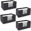 Paper Towel Holder Countertop, Acrylic Bathroom Paper Towel Holder, Black Napkin Holder for Kitchen, Countertop Multifold Z-fold C-fold,Trifold Paper Hand Towel Dispenser for Bathroom Toilet (4)