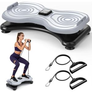 Waist Twister Machine with LCD DisplayNoiseless Ab Workout Board and Resistance BandsSlim Waist Machine with Anti-Slip, Home Gym Equipment for Women & Men