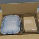 M MCIRCO [80 oz & 36 oz Extra Large Glass Food Storage/Baking Containers Set with Lids, 2 Pack 80 oz(10 cup)&2 Pack 36 oz (4.5 cup) Airtight Glass Container,Microwave,Oven,Freezer and Dishwasher (gray)