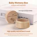6 x HJKEMI Umbilical Cord Keepsake Box Umbilical Cord Memorial Box Carved with Flower Pattern as Baby Memory Box Keepsake Gifts for Baby Keepsake,Newborn,Baby Shower