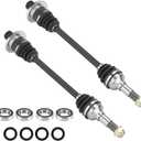 Rear CV Axle & Wheel Bearing Kit for Yamaha Rhino 450 2006-2009, Rhino 660 2006-2007, Rhino 700 2008-2013; Left + Right Greased 4340 Chromoly Steel CV Axle Shaft with Bearing Set Assembly