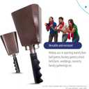 2 x Deke Home - 2 Pack 10 Inch Steel Cowbells with Handle, Loud Noise Makers for Football, Sports, Parties, Competitions, School Spirit & Safety, Large Hand Bell for Cheering & Percussion Instrument (Copper)