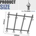 WALMANN Garage Ceiling Bike Rack, Adjustable Overhead Bicycle Storage System Stores 4 Bikes Horizontally or 8 Bikes Vertically, Ceiling-Mount Bike Hanger for Road & Mountain Bikes