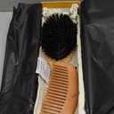 Belula 100% Boar Bristle Hair Brush Set (Medium). Soft Natural Bristles for Thin and Fine Hair. Restore Shine And Texture. Wooden Comb, Travel Bag and Spa Headband Included!