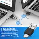 2 in 1 Type C USB Presentation ClickerWireless Presenter Remote PowerPoint Clicker for Computer Presentations with Volume Control,Slide Advancer for Mac Laptop