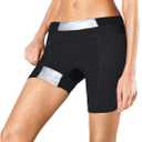 Women's High Waist Sauna Shorts, Dual-Zone Sweat Tech, Tummy Control Workout Short, Breathable Compression Gym Pants (Black, L)