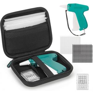 Mini Stitch Gun for Clothes, Mini Clothing Stitch Gun Speedy Cloth Fixer, Quick Cloth Sewing Stitch Gun, NIFUYOP Tagging Gun Kit with 2500 Black & 2500 White Fasteners, 6 Needles and Hard Case