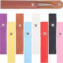 9 Colors PU Leather Empty Tweezers Pouch Cover Holder Bag Beauty Single Eyelash Tweezer Leather Protector Carry Bag Sleeve Pouch Travel Case for Portable Makeup Organizer