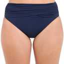 Island Goddess Banded Mid Waist Pant Bikini Swimsuit Bottom 8