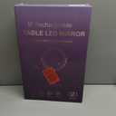 MILONT 9" Lighted Makeup Mirror, 1X/ 10X Magnifying Vanity Mirror with Height & Brightness Adjustable, Rechargable Makeup Mirror, 360°Rotation Double Sided Standing Desk Mirror (Satin Nickel)