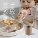 4 x Silicone Tiny Cup, 2 Pack Tiny Cups for 6 months+, Open Cup for Baby Essentials 2.5oz (Sand/Blush)