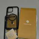 Miracase Magnetic for iPhone 12 Pro Max Case [Compatible with MagSafe] FullBody Phone case with Builtin Glass Screen Protector& Camera Protector, Military Drop Proof 12 Pro Max Cover, Black