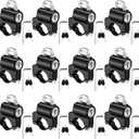 Blulu 12 Set Universal Motorcycle Helmet Lock Metal Anti-Theft Safety Lock with 24 Keys, 7/8" Tamper-Proof Helmet Security Padlock for Motorcycles Scooter Street Bike