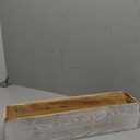 1 Pcs Wood Planter Rectangle Whitewashed Rectangular Decorative Wooden Box with Inner Plastic Box - 17.3" L x 3.9" W x 3.9" H Floral Natural Centerpieces Rustic Wedding Decor