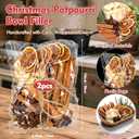 Knitgrip 2 Pack Christmas Potpourri Simmer Pot Simmering Potpourri Bowl Filler Xmas Simmer Pot Kit for Stove Dried Orange Apple Slices Cinnamon Sticks Stovetop for Xmas Decor