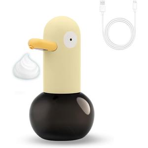 Yellow Duck Touchless Foaming Soap Dispenser - Automatic, Rechargeable, Touch Free for Kitchen, Bathroom, Restaurant, Office