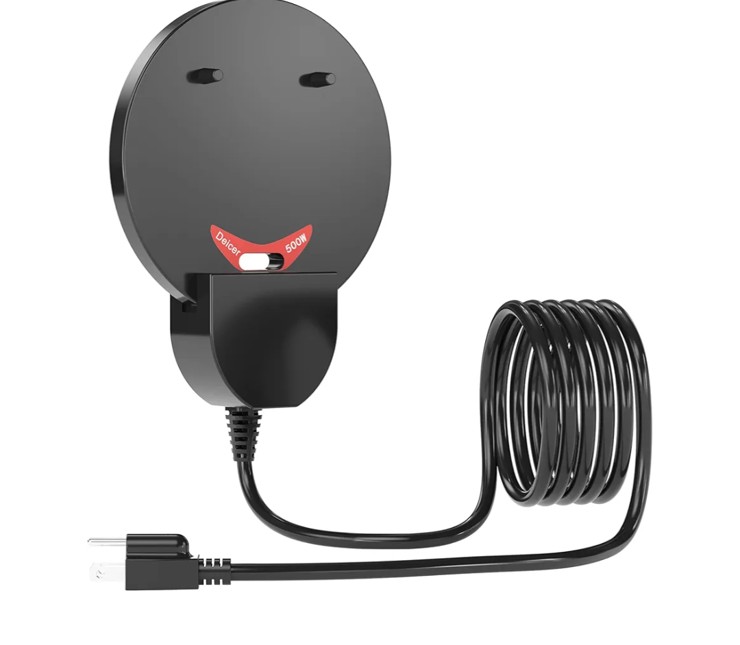 250W Chicken Water Heater w/Thermostat, Aluminum Cast Bird Bath Heater & Pond Deicer, Winter Trough Heater for Poultry, Horses, Cows