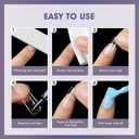 2 x Short Square Gel Nail Tips: 240 PCS Pre-Shaped Full Cover False Square Nails Tips Acrylic Clear Fake Nails Extension for Nail Manicure Home DIY Women 12 Sizes