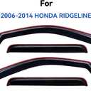 in-Channel Window Visors Rain Guards Shield for 2006-2014 Honda Ridgeline, Window Vent Wind Deflectors Visors Shades for 06-14 Ridgeline