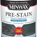 Minwax 618514444 Water-Based Pre- Stain Wood Conditioner, 1 Quart, Clear