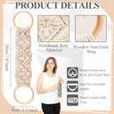 Tioncy 4 Pcs Kitchen Dish Towel Holder Gifts for Mother Boho Handmade Crochet Hanging Towels Loop Ring Knit Towel Hanger for Cabinet House Oven Stove Door, 4 Colors(Gray)