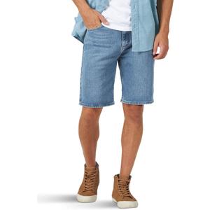 Wrangler Authentics Men's Classic Relaxed Fit Five Pocket Jean Short (42, Light Wash Flex)