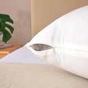 evolive Luxury 100% Tencel Material Silk Feel Cooling Breathable Pillow Cover/Pillowcase (White, 21X54 Body Pillow Cover)