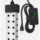 Immersion Water Heater 1800W, Portable Submersible, Real Time Temp Display, Thermostat Temp Control, Dry Burn Protection, Heating for Buckets Bathtubs Hot Tubs Above Ground and Inflatable Pools