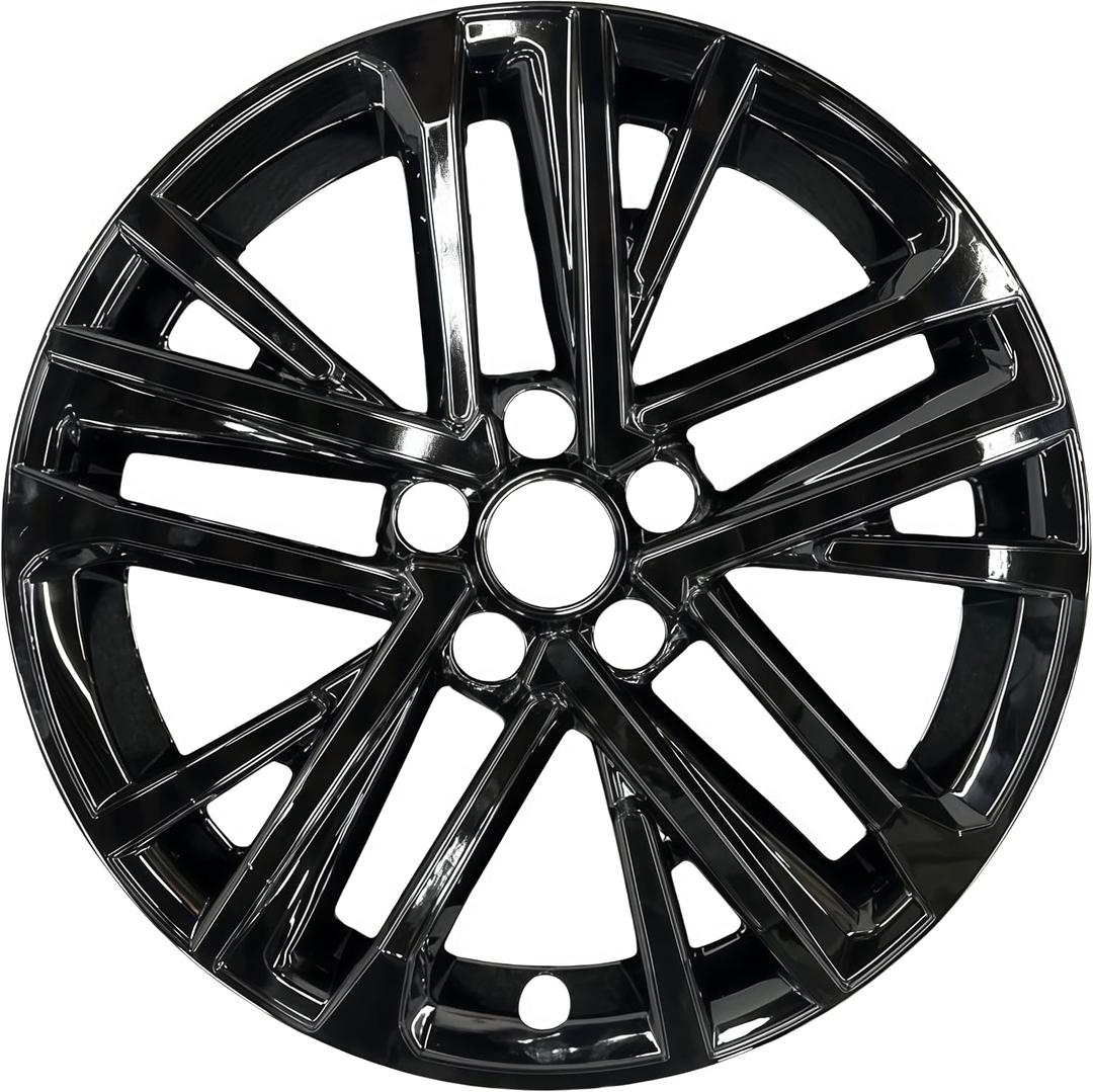 18 Inch Glossy Black Wheel Covers Compatible with 2025-2026 Toyota Camry, ABS Wheel Skins for Factory Alloy Wheels, Set of 4