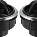 X AUTOHAUX 2Pcs Rotating AC Air Outlet Vent Louvered Dashboard Electroplate Knob for RV Bus Boat Yacht 87mm 75mm 46mm