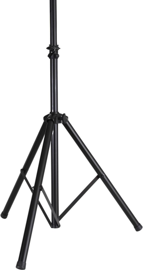 Pyle Universal Speaker Stand Mount Holder Heavy Duty Tripod w/ Adjustable Height from 40 to 71 and 35mm Compatible Insert Easy Mobility Safety Pin and Knob Tension Locking for Stability, Black