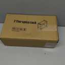 KLM Countertop Coffee Station Organizer, 2 Tier Wooden Shelf for Coffee Bar Accessories, Condiment Storage Caddy for Kitchen, Bathroom Counter Organizer, Home, Office - Brown, 7.08"D x 13.38"W x 13.38"H