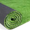Artificial Grass Turf, 10ft x 10ft 0.4" Pile Height, Indoor Outdoor Fake Astroturf Rug Carpet Mat for Balcony Decor Backyard Patio Backdrop Fence Wall Decorations Dogsgs
