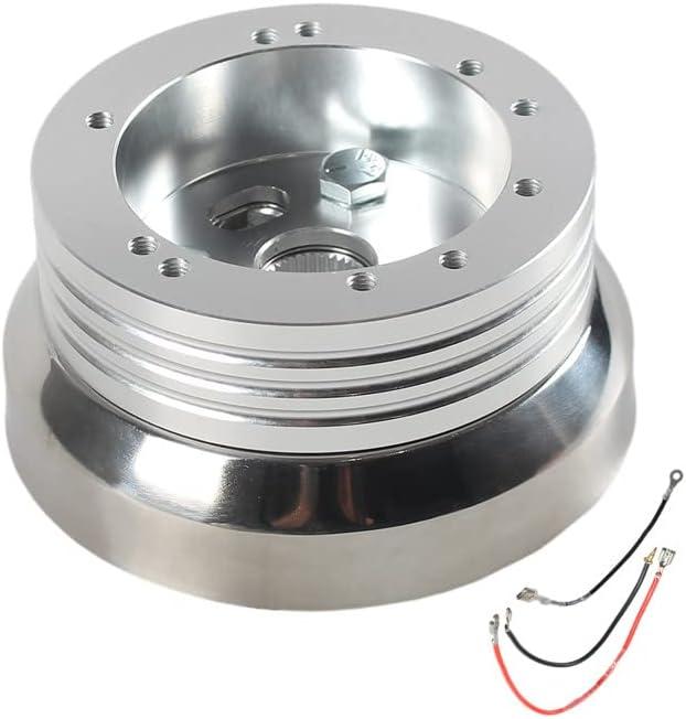 5 & 6 Hole Billet Steering Wheel Hub Adapter Silver