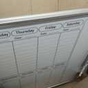 Lincia 24" x 18" Horizontal 2 Weekly Dry Erase Calendar for Wall Undated Horizontal Dry Erase Wall Calendar Planner Aluminum Frame Whiteboard for Home Office Projects Fridge