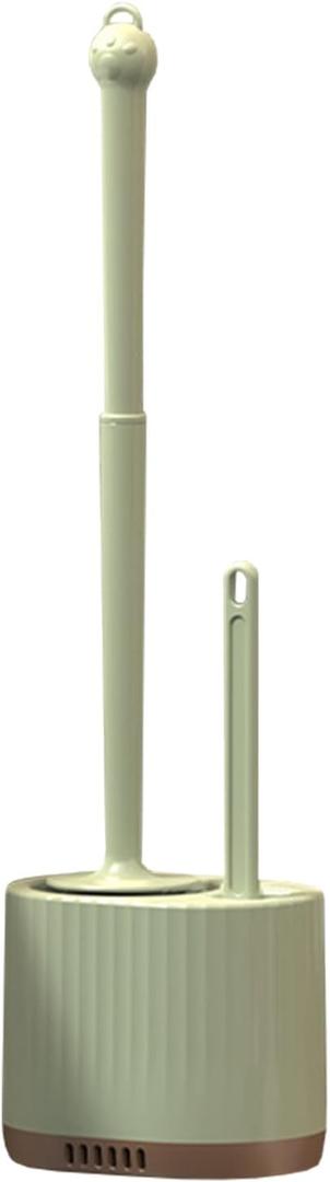 2 in 1 Toilet Bowl Brush Plunger Set,Toilet Brush and Holder Set Toilet Bowl Brush with Tweezers Long Handle,Ventilation Slots Base,Toilet Cleaner Brush for Bathroom Deep Cleaning