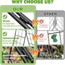 2 Pack 50" Tall A Frame Trellis for Climbing Plants Outdoor (50" X 17") Heavy Duty Garden Adjustable Trellis, Metal Trellis for Cucumbers, Beans, Tomatoes, Grapes, and Vining Vegetables
