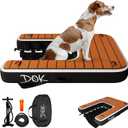 DOK Dog-DOK Mini Inflatable Dock Platform: Safe & Easy Water Access for Dogs Up to 30 lbs; Floating Non-Slip EVA Foam with Dog Boat Ramp for Pool, Dock, & Lake | Military Grade & High Visibility