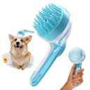 Dog Bath Brush, 2025 New 2 in 1 Dog Shampoo Brush Bubble Maker, Soft Silicone Dogs Scrubber for Bathing with Soap Dispenser, Pet Grooming Massage Brushes for Washing Long Short Hair for Dogs,Cats,Pets (Blue)