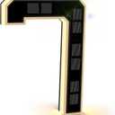 ISUNMEA 9 Inch Solar Lighted House Numbers for Outside, Light Up Waterproof LED Address Numbers Signs for Houses, Large Personalized Illuminated Exterior Modern House Numbers Light (7-Black, 9IN)