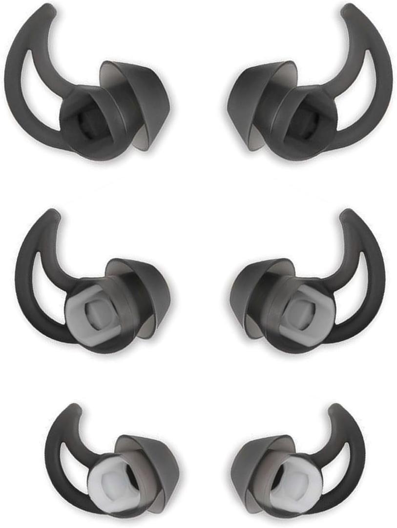 Silicone Replacement Earbud Tips Earbud Covers Compatible with Bose QC20 QC20i SoundSport SIE2i IE2 IE3 Headphone Earbud Rubber Tips Ear Tips 3 Pairs S M L