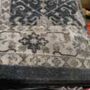 Hallway Washable Runner Rug - 2'6x14 Kitchen Rugs Entryway Rug Runner Vintage Soft Floor Mat Non Slip Indoor Farmhouse Carpet for Bathroom Living Room Bedroom (2'6''x14', Black)