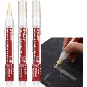 Marspark 2 Pcs Adhesive Remover Pens for Sticky Residues Multi-Surface Sticker Removal Marker Remover for Furniture Tile Floor Glue Tape Decal Label Sticker