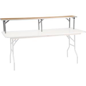 Flash Furniture Amara 72" x 12" x 12" Birchwood Bar Top Riser with Folding Silver Legs, Wooden Foldable and Portable Riser for Event and Bar Tables Flash Furniture Amara 72" x 12" x 12" Birchwood Bar Top Riser with Folding Silver Legs, Wooden Foldable and Portable Riser for Event and Bar Tables