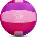 Soft Indoor Volleyballs for Practicing Inside House and Yard, Safe and Silent Volleyball for Girls Boys Kids Youth Beginners Training Birthday Christmas Easter Gifts (Size 5, Pink)