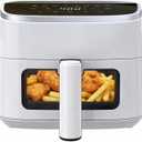 NEWBULIG Air Fryer，4QT Small AirFryer with Easy View Window and Interior Light, Digital Touchscreen with 8 Presets for Custom Cooking, Nonstick and Dishwasher Safe Basket, White, 13.3"*10.2"*12.99"