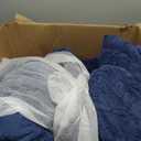 BEDELITE Fluffy Queen Comforter Set  Super Soft Sherpa Navy Comforter for Queen Size Bed, Luxury Warm Bedding Set for Winter, Fuzzy Bed Set 3 Pieces (1 Comforter, 2 Pillowcases)