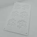 Silicone Honeycomb Molds 3D Honeycomb Bees Lace Mat Fondant Mold Lace Pad Baking Cake Chocolate Candy Mold for Cupcake Decorating Tools Kitchen (Honeycomb_11.84 x 6.92 x 0.36 inches)